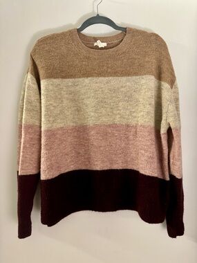 Cozy Colorblock Crewneck Sweater